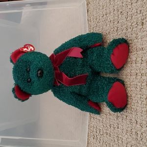 TY Beanie Buddy - 2001 HOLIDAY TEDDY (14 inch)